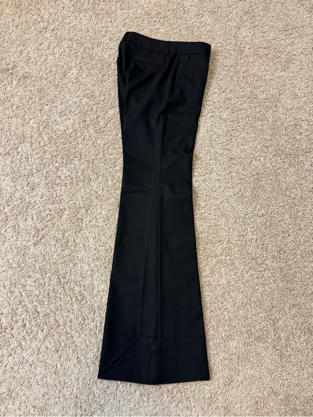 Theory Womens Low-Rise Flared Wool Stretch Charcoal Trouser Dress Pants Size 2 - Picture 8 of 13